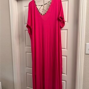 Chic Backless Pink Dress